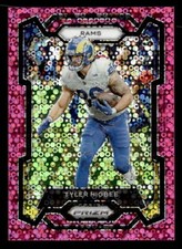 Tyler Higbee 2023 Panini Prizm No Huddle Pink Disco /15 Card #170 Rams
