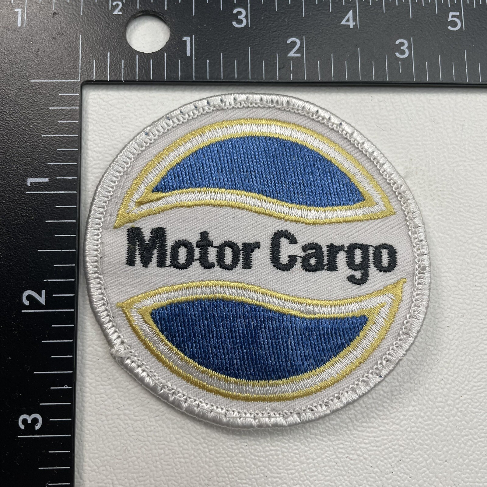 Vtg Blue & White & Yellow MOTOR CARGO Patch (Trucking Co Bought By ...