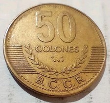 50 Colones 1997 Costa Rica Coin BCCR