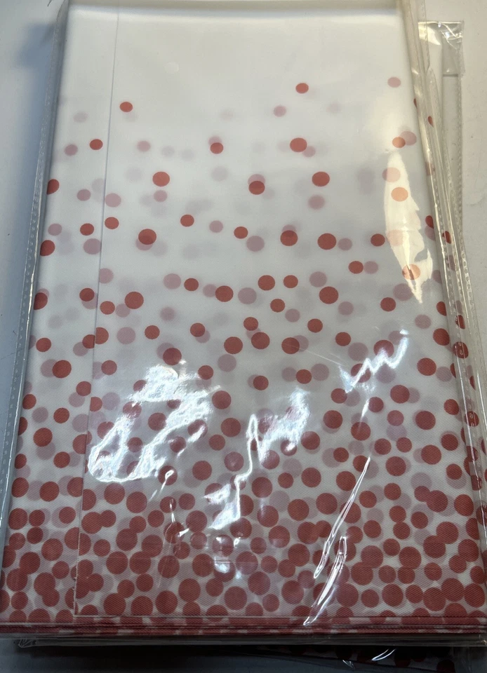 5 Pk. Mantel Reutilizable Plástico Cubiertas - 54 x 108 Med. Puntos rosados/blanco Foto 3 de 4