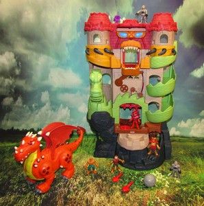 imaginext dragon world fortress