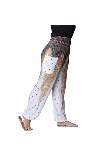 Cintura ahumada Unisex Pantalones de Salón Harén Ropa de Salón Festival Yoga Pijamas Pantalón - Imagen 4 de 18