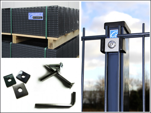 Doppelstabmattenzaun anthrazit 1030mm L 25m Gittermatten Metallzaun SET - Bild 9 von 12