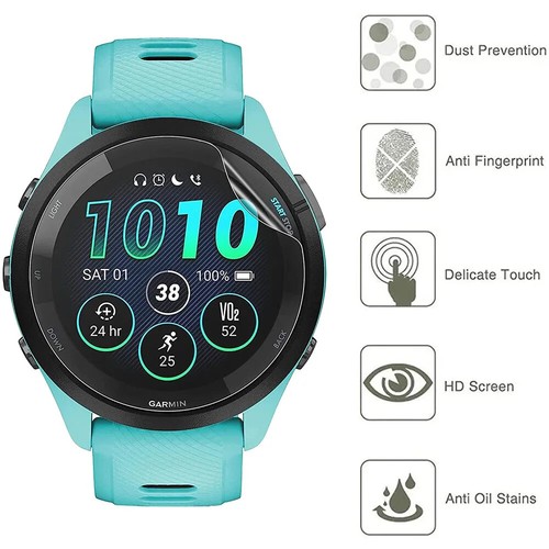 2 x Cubierta de película protectora de pantalla de hidrogel para reloj Garmin Forerunner 945 - Imagen 9 de 12