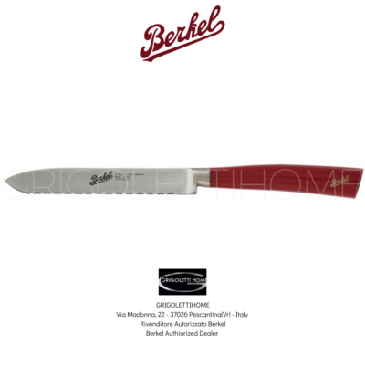 Elegance Rosso Set 5 Coltelli Da Cucina In Acciaio Inox 1.4116, Impugnatura Acetalica - 3