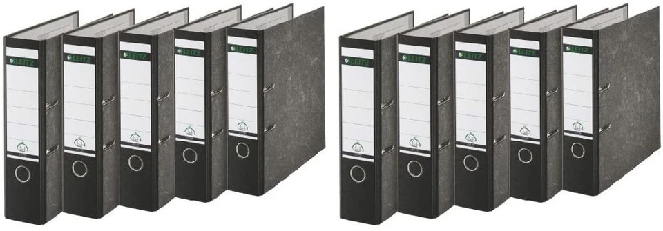 Leitz 1080 Standard Akten Ordner A4 (breit 8cm | 10er Pack, schwarz) SOFORT OVP