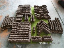 OO Gauge Stone Walling - brown 50 piece mixed set train set scenery detail