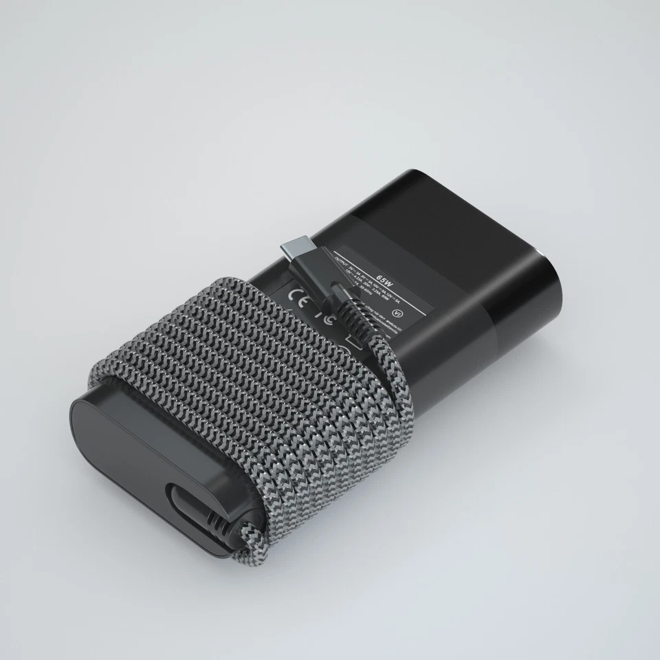 New Slim 65W Laptop Charger USB C For HP Elitebook x360, Pavilion Envy Elite x2 - Image 3 of 4