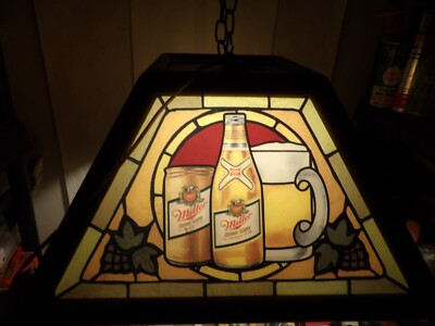 【デッドストック】Miller Beer TABLE LANP 1986年製 Vintage 1986 Miller High Life Beer Lighted Lamp Hanging Sign Faux