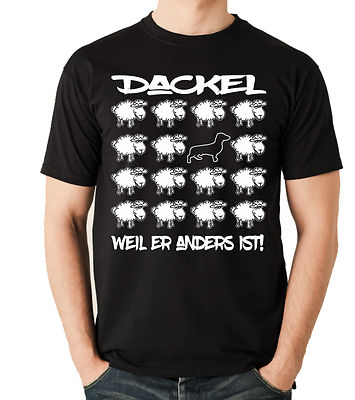 T-Shirt BLACK SHEEP - DACKEL (Teckel Dachshund) Hund Hunde Fun Men Siviwonder