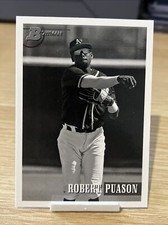 2021 Bowman Heritage ROBERT PUASON Oakland Athletics Rookie BLACK & WHITE #200
