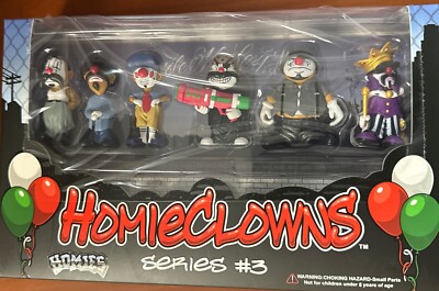 ''HOMIECLOWNS'' SERIES 3, 2'' FIGURES SET OF 6 PCS BY HOMIES 20453 BX