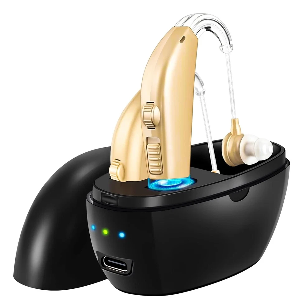 Aparatos Auditivos Para Sordos Audifonos Ancianos Oidos Amplificador Recargable Foto 3 de 4