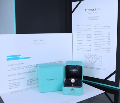 $56,500 Tiffany Co Platinum 2.28ct I VS1 Round Diamond