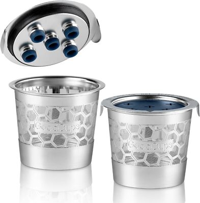 2 Stainless Steel Reusable K Cups for Keurig K Supreme, K Supreme Plus, K Sli...