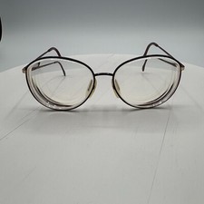 VTG Zeiss 6595 2718 oversized round burgundy glasses frames 56/15/135 W.Germany