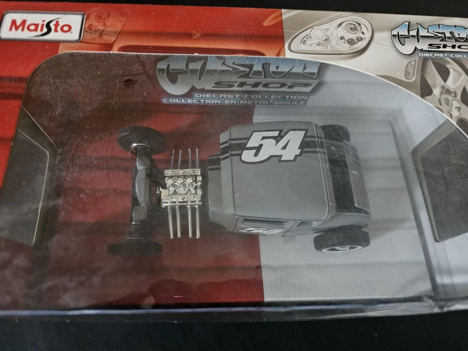 Maisto 1929 福特模型 A Hot Rod Street Cruiser 灰色定制商店 1: 24 比例 — 第 3/4 张图片