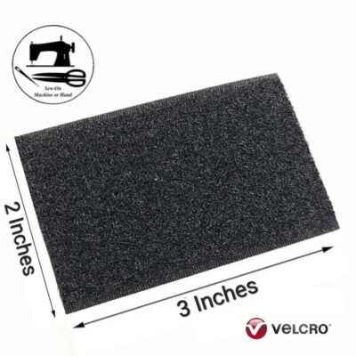 VELCRO  BRAND Morale HOOK PATCH Loop Backing Sew On 3 x 2 inches FREE SHIPPING