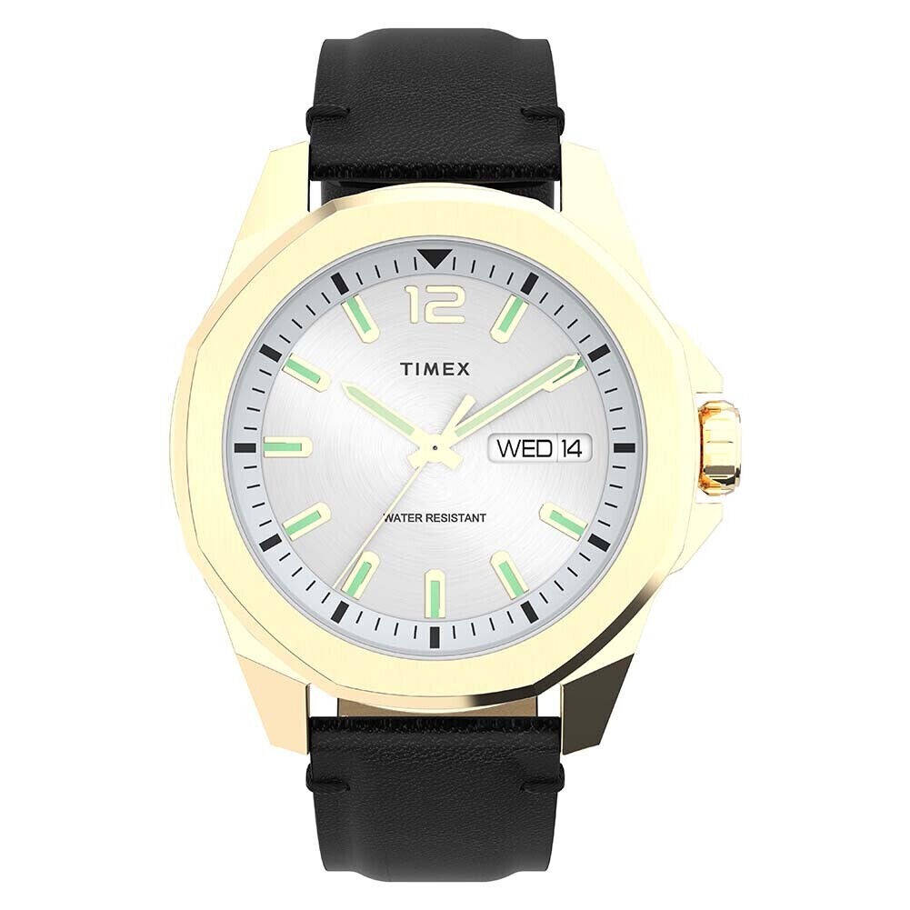 New Men's Very Smart Timex Essex Avenue 46mm Day & Date 50m W/Proof Watch