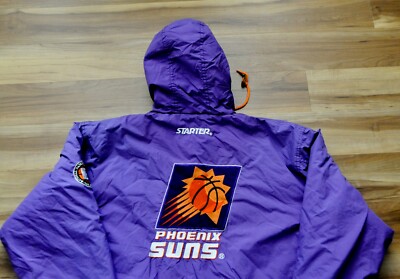Phoenix Suns Starter Jacket Parka Sun Burst Purple Hood NBA