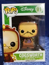 Funko Pop Vinyl Beauty and the Beast 91 MIB Cogsworth with Protector