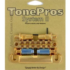 TonePros METRIC Pre-Notched Bridge & Tailpiece Set - GOLD LPM02/G