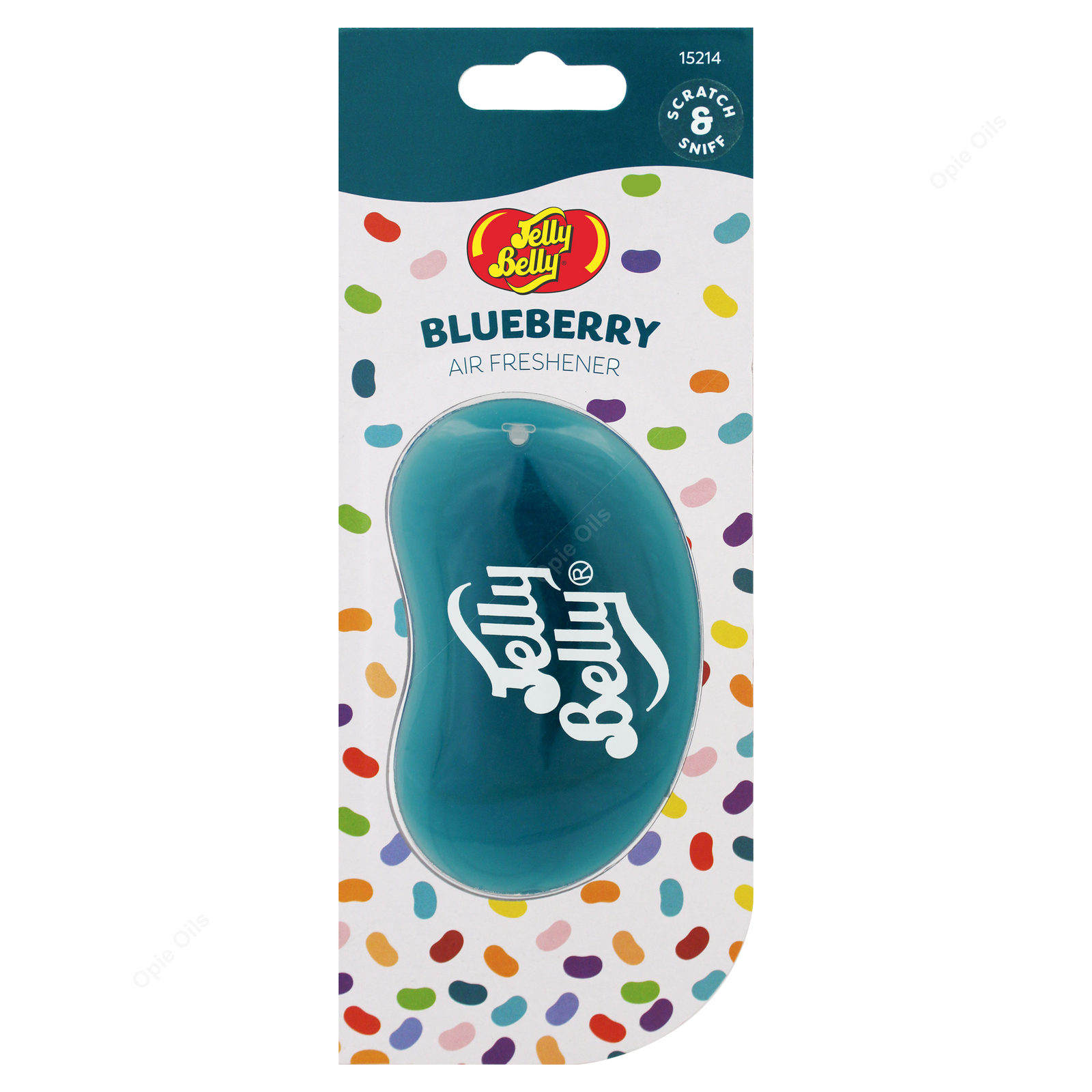 3D Gel Hanging Car Air Freshener - Blueberry - Oversized - Jelly Belly 15214