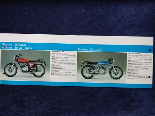 Malanca 125 E2C Sport 159 GT Strada 3GTS Duepiu Prospekt gelocht - Picture 3 of 3