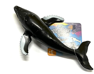 Whale toy Sea Life Creatures hard plastic black bath
