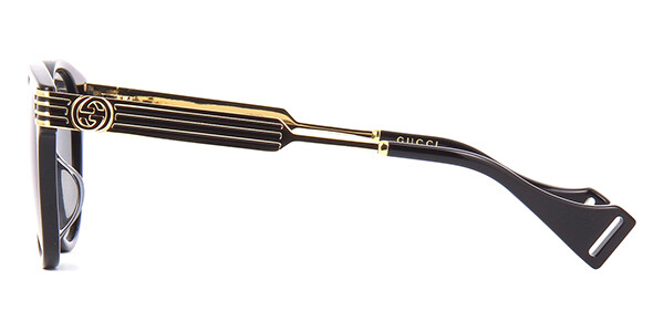 NEW Gucci Men's Sunglasses GG0586SA 001 Black Gold Grey Lens 55mm