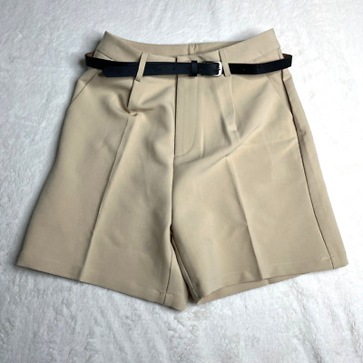 ISNOW Flat Front Chino Shorts beige Size M