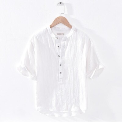 open lace back dress Pleated Revere Collar Shirt in Black