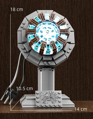 Iron Man - Superhelden Reaktorkern aus Bausteinen - 316 Teile mit Lichteffekten - Bild 7 von 10