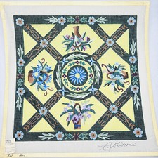 Reflections Floral Tapestry 531 Vintage Handpainted Needlepoint Canvas 14Ct