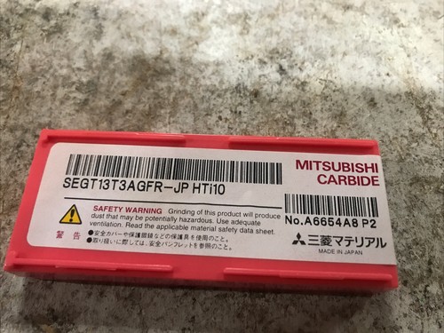 INSERTI CARBURO MITSUBISHI SEGT13T3AGFR-JP HTi10 QTÀ 10 Nuovi!! - Foto 2 di 2