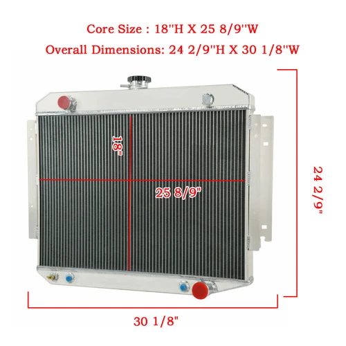3 Row Radiator&Shroud Fan For 1971-79 Dodge B100 D100 W150 D200 Ramcharger - Picture 3 of 12