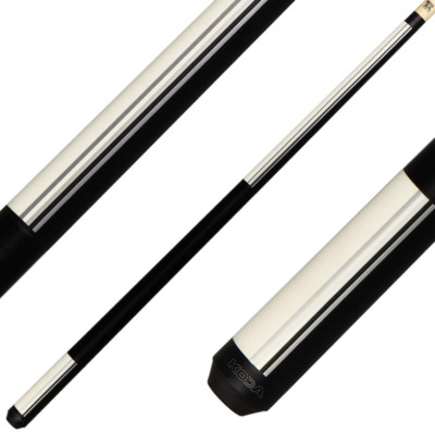 KODA Split Design Black and White Graphic Pool Cue - KD29WH - Free Shipping!