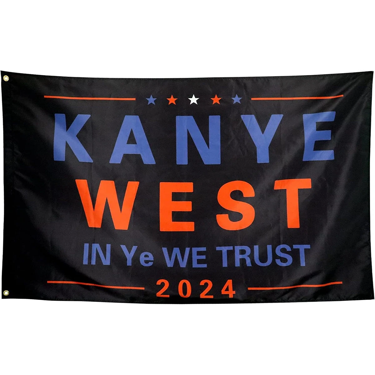 Kanye 2024 Flag 3x5 Vote for Kanye Banner Funny Poster Durable Wall Tapestry