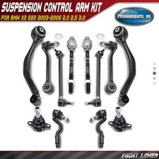 12 Pcs Suspension Control Arm Kit Front Lower for BMW X3 E83 03-06 2.0 2.5 3.0