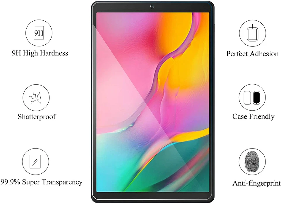 3 Pack Screen Protector for Samsung Galaxy Tab A 10.1 2019 T510 Tempered Glass - Image 4 of 4