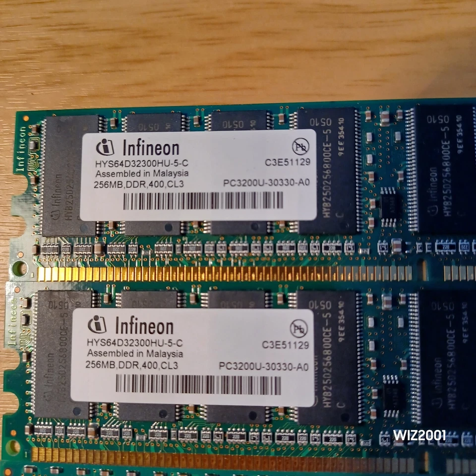 Lot 10x DIMM DDR NON-ECC DDR1 RAM Assorted SIZE & SPEED CRUCIAL NANYA INFINEON - Image 2 of 4