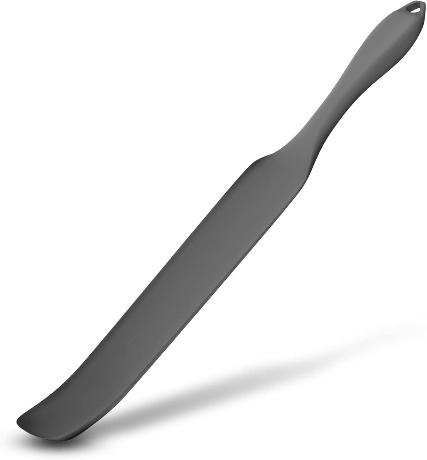 Silicone Blender Spatula, Slim Blade Scraper Accessory 13x1.5inch, Gray