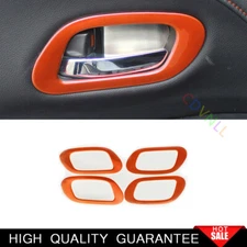 For Honda HR-V Vezel 2016-2022 Bright Orange Inner Door Handle Bowl Frame Trim