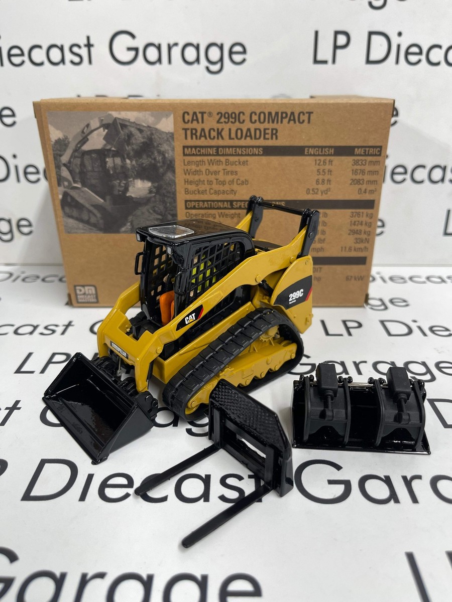 DIECAST MASTERS CAT 299C Compact Track Loader w/ Attachments