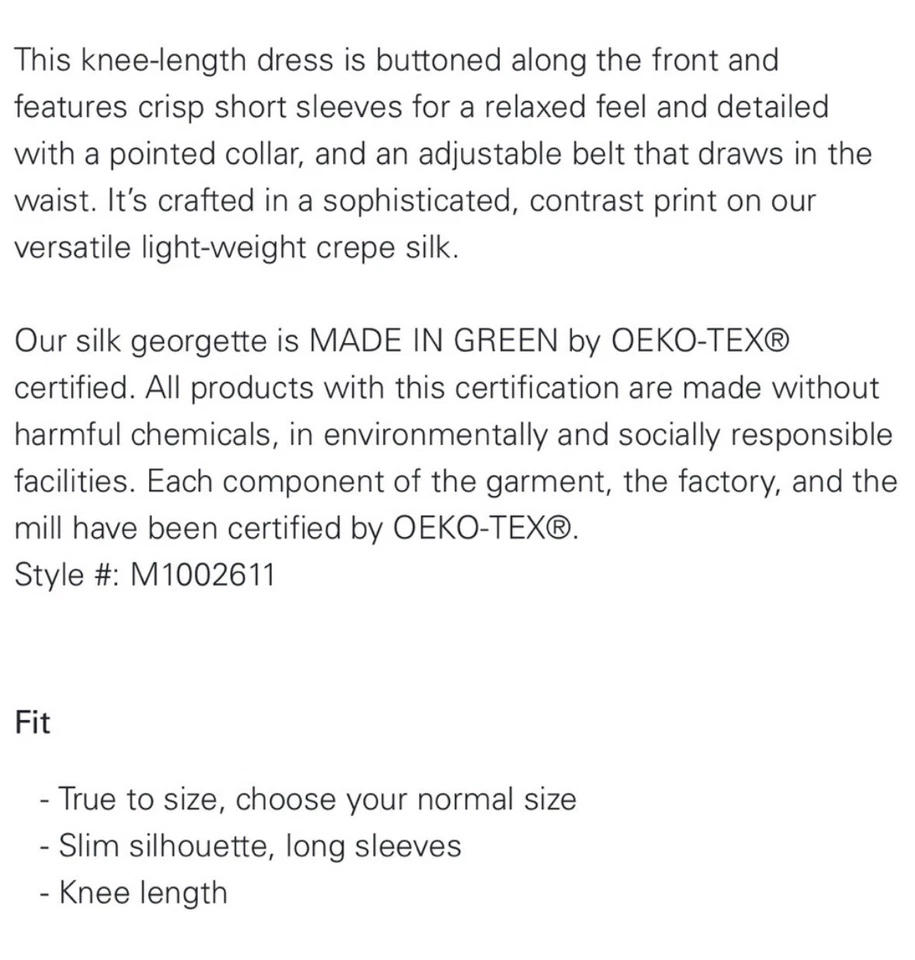 Theory XS (P) Tie Waist Shirt Dress Black Silk Crepe Business Retail $575 - Image 3 of 4