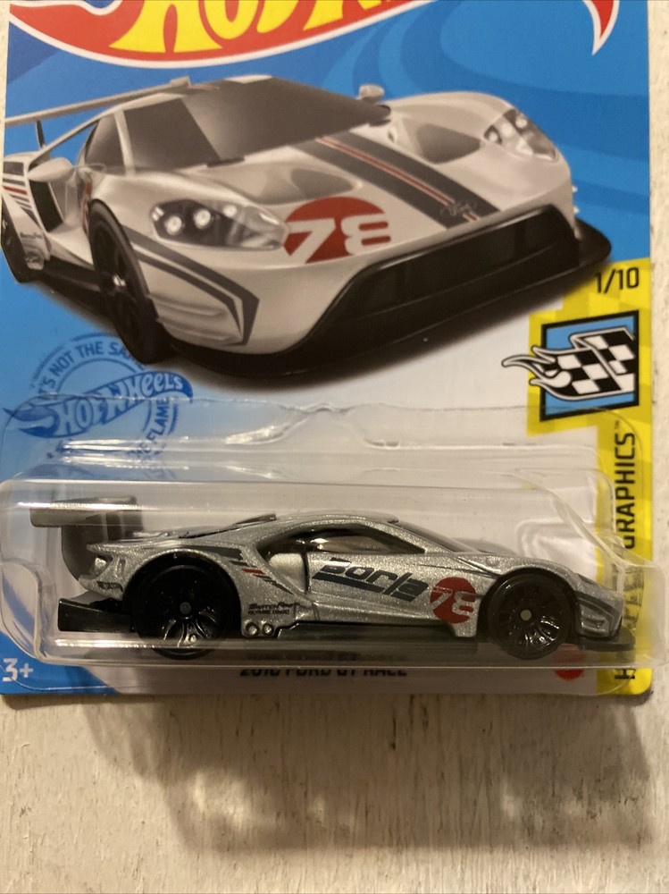 2021 HOT WHEELS 2016 Ford GT Race, Gray - BORLA - COMBINED SHIPPING - READ!