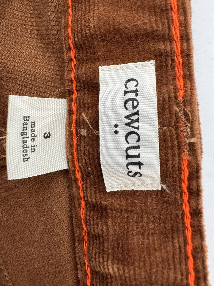 Pantalones Crewcuts Pana Ajustados Flexibles Niños Talla 3 Marrón Bellota Oscuro Vacaciones Nuevos con Etiquetas $60 Foto 2 de 4