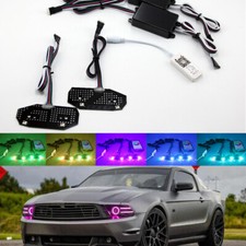 Per Ford Mustang 2013-2014 RGBW LED Halo DRL Scheda Faro Controllo Bluetooth