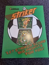 Striker - Gottlieb Pinball ORIGINAL Promo Advertising Flyer - last one