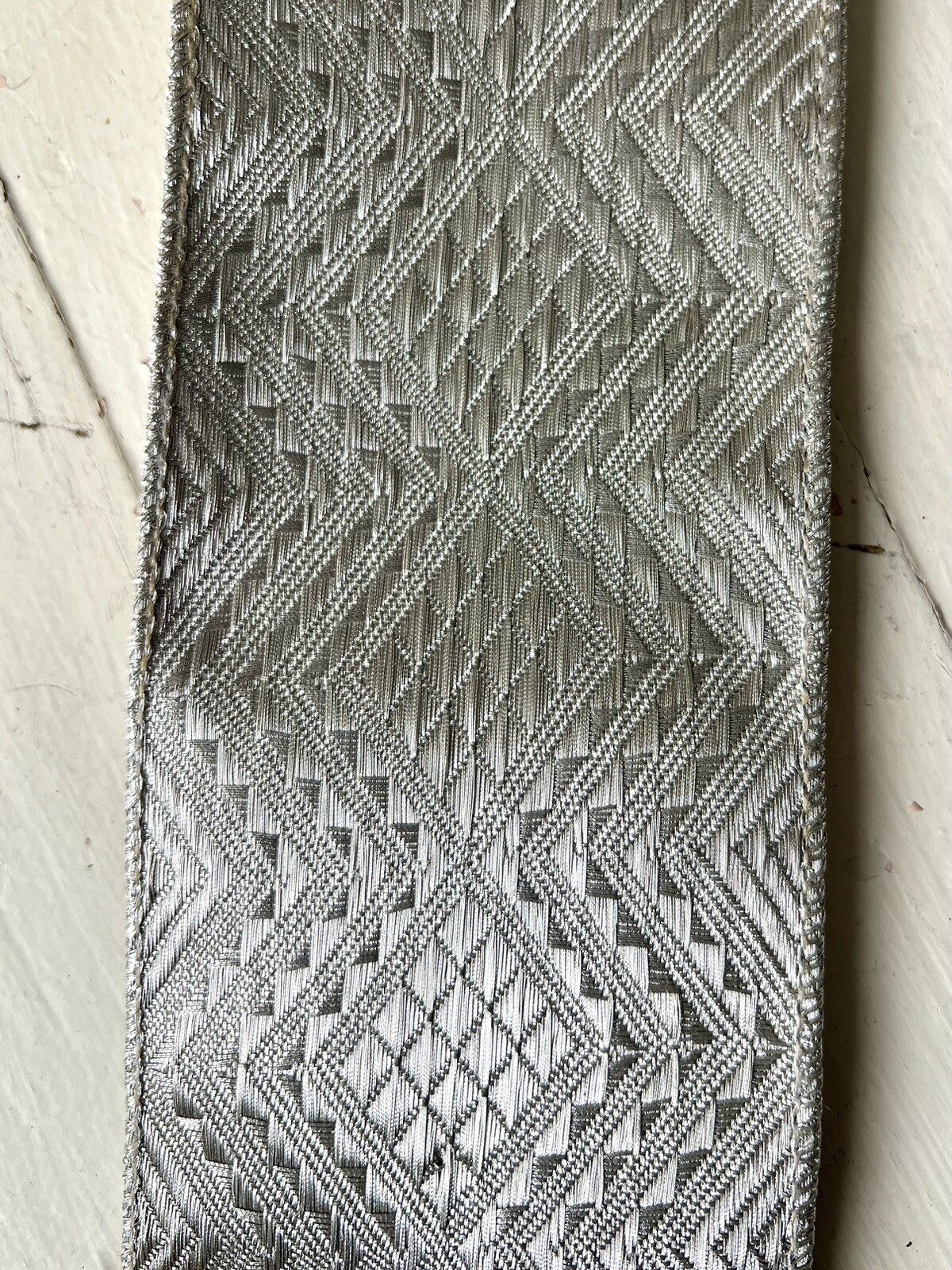 Chevron Aztec D. Stevens Luxury Ribbon Platinum Silver Jacquard Chevron Aztec 3.25” X ...